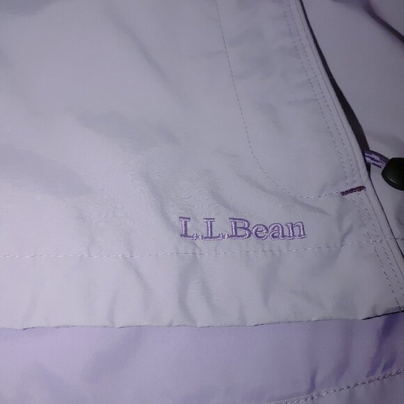 LL Bean Jacket Coat Size XL Lavender Plum Purple Nylon Hooded Windbreaker Shell - Picture 7 of 12